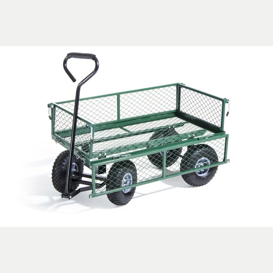 CARRELLO ACCIAIO 4 RUOTE GRIGLIATO