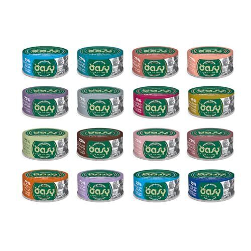 Image of Oasy More Love cibo umido naturale per Gatti adulti. Confezione risparmio da ... size: 70grx24, flavor: POLLO FEGATO