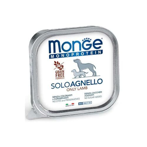 Scatolette Monge cibo umido per cani - 24 vaschette da 150 grammi l'una. flavor: Anatra