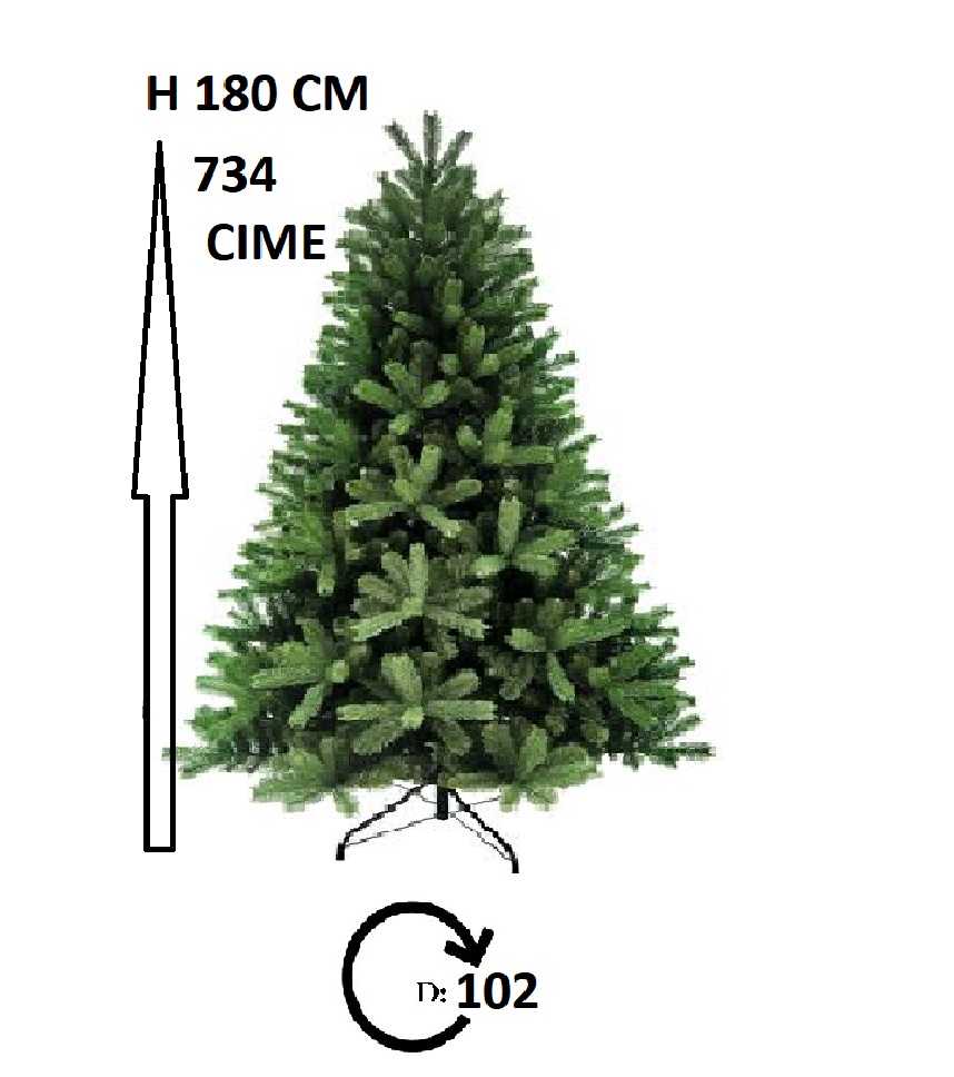 Albero di Natale Verde misto pe pvc apertura rapida ad ombrello cm 180-210-240 - Foto 6 di 7
