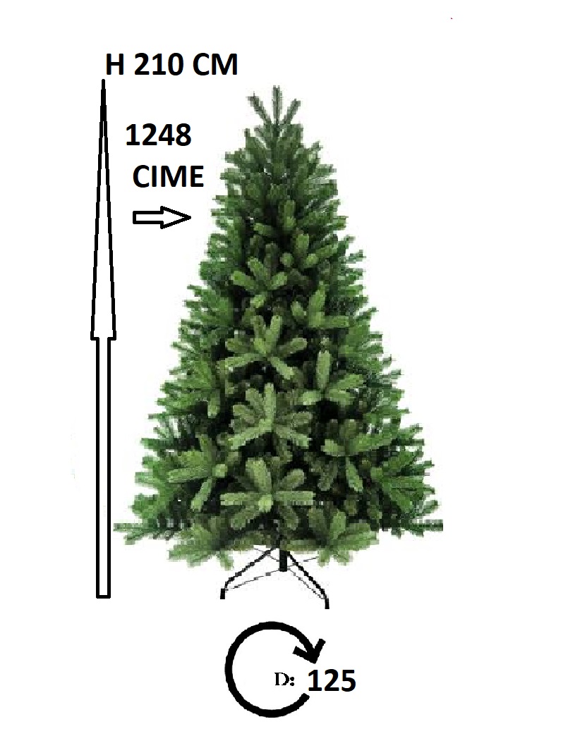 Albero di Natale Verde misto pe pvc apertura rapida ad ombrello cm 180-210-240 - Foto 7 di 7
