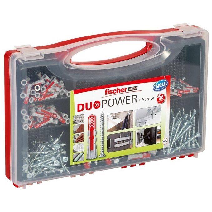 Fischer 536091 ancoraggio a vite e tassello 140 pz Kit di viti e tasselli a muro