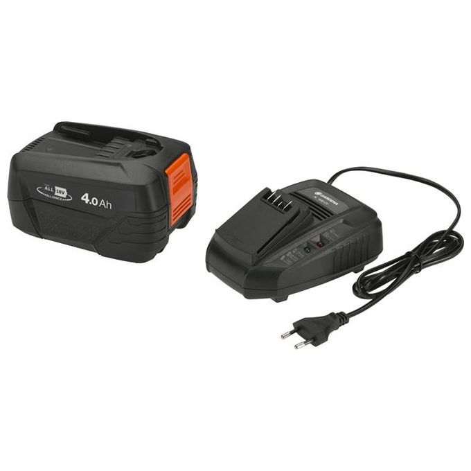 Gardena Starter-Kit P4A PBA 18V/72 4.0 Ah+ AL 1830 CV - Akku - 4.000 mAh Set batteria e caricabatterie