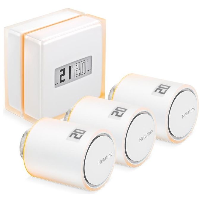 Image of Netatmo Kit Termostato intelligente + 3 Valvole Termostatiche Intelligenti Aggiuntivi per Termosifoni