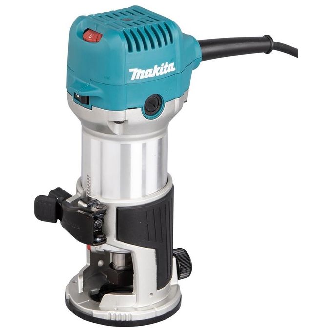 Makita RT0702CX2J fresa verticale e tagliabordi Nero, Grigio, Colore foglia di tè 34000 Giri/min 710 W