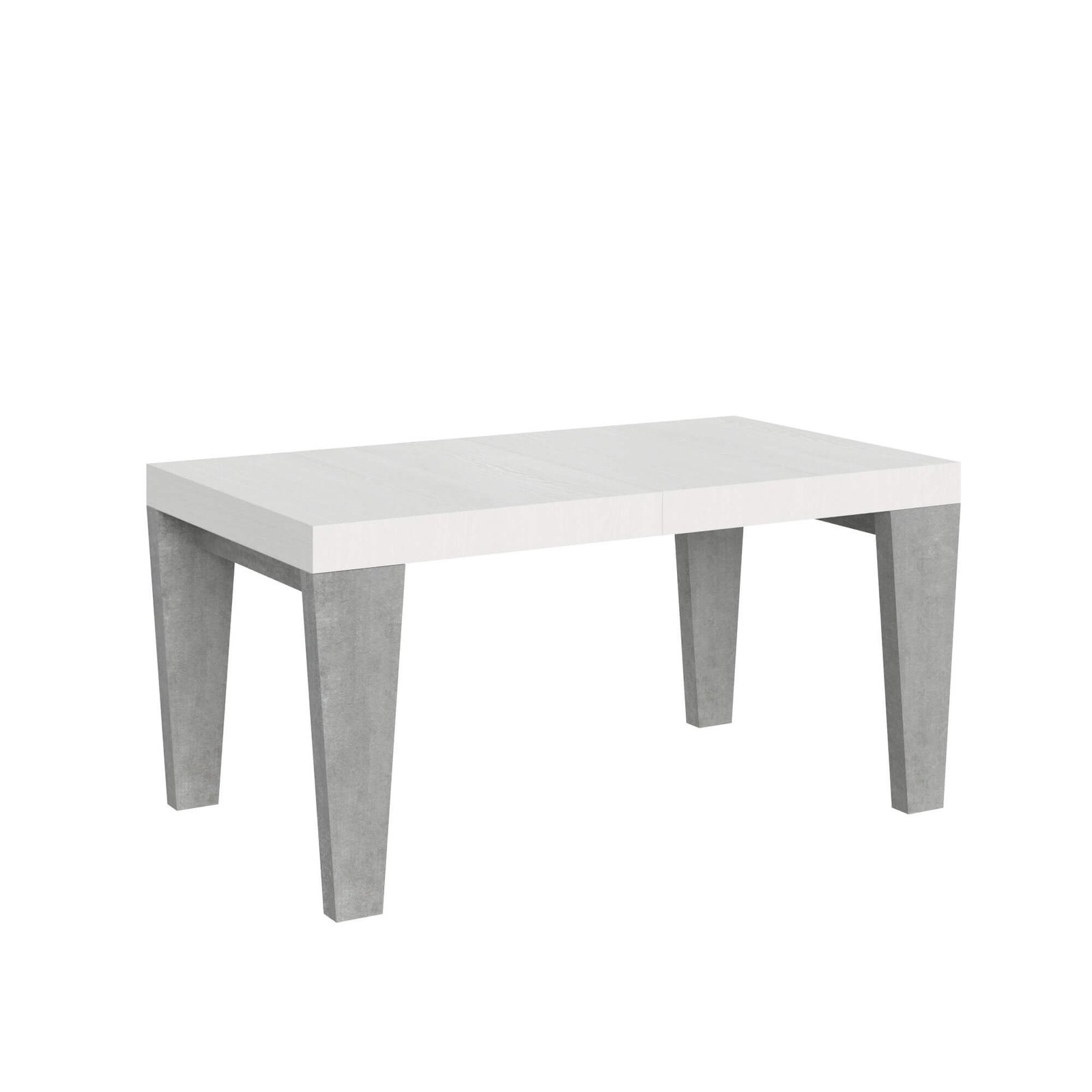 Tavolo da pranzo Allungabile - SPIMBO MIX Dimensioni: 90x160/420, Colore: Bianco Frassino-Cemento