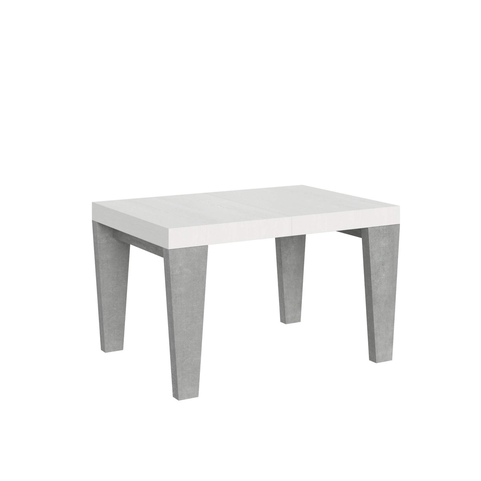 Tavolo da pranzo Allungabile - SPIMBO MIX Colore: Bianco Frassino-Cemento, Dimensioni: 90x130/234