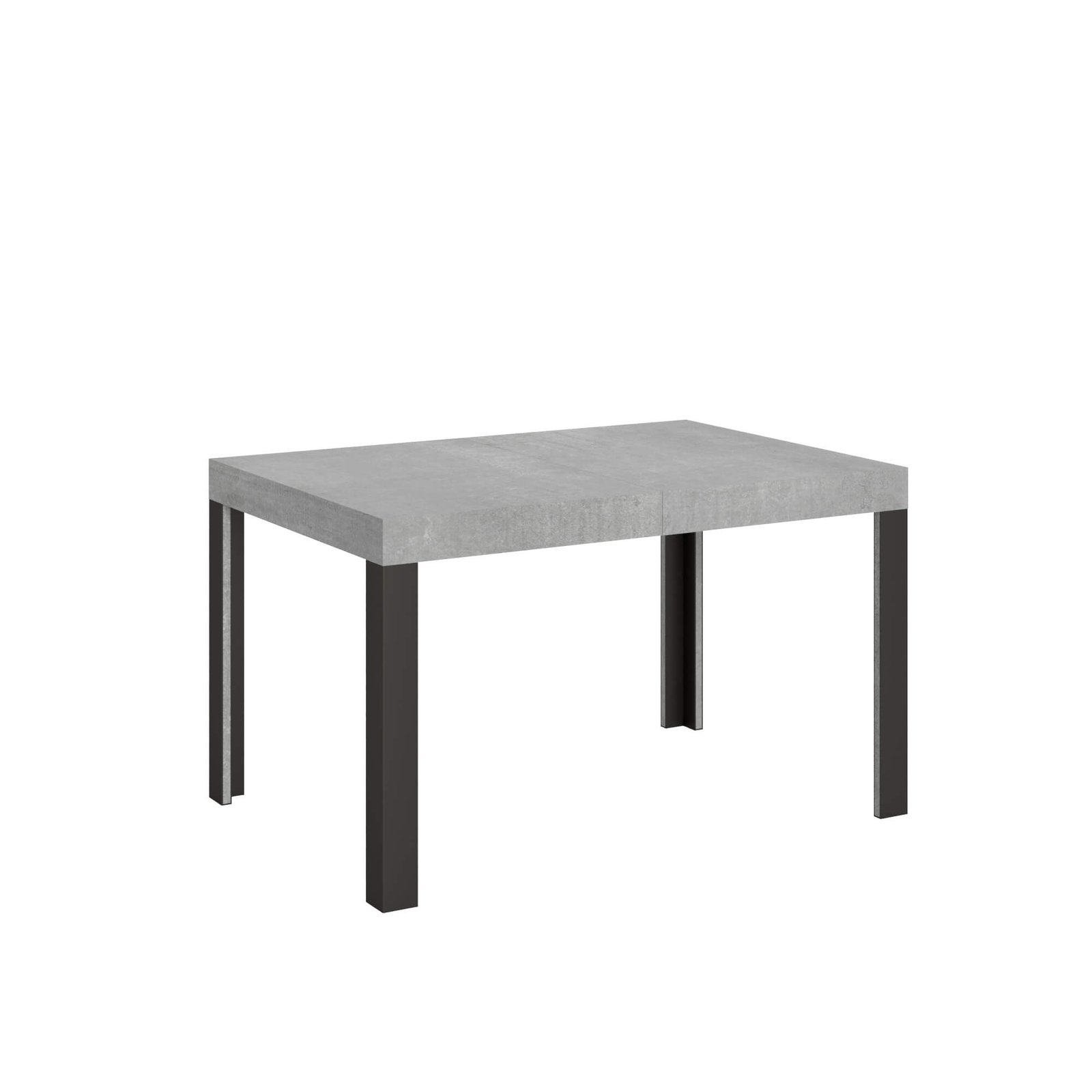 Tavolo da pranzo Allungabile - LINEA Bordo: In tinta, Colore: Cemento, Dimensioni: 90x130/234