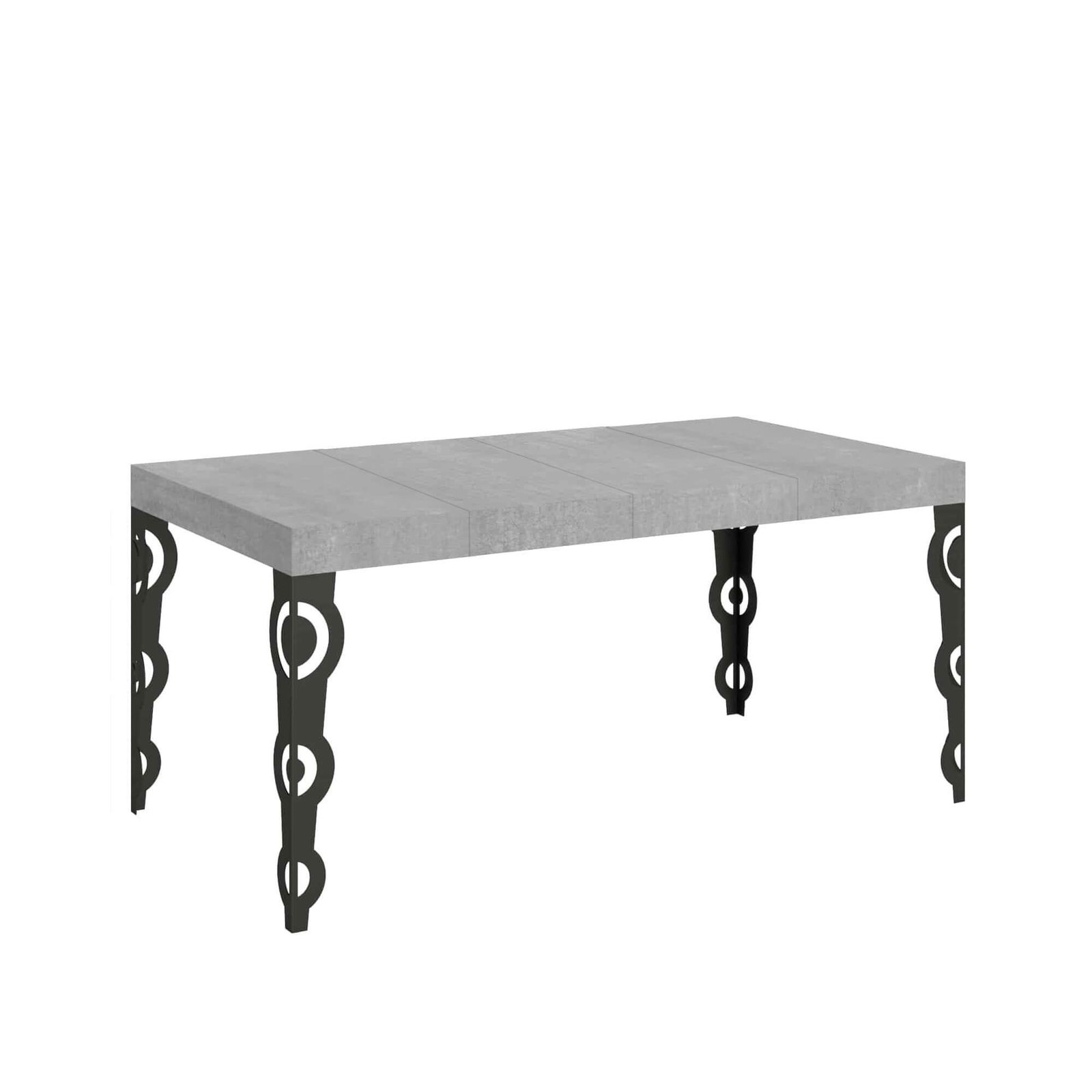 Tavolo da pranzo Allungabile - KARAMAY PREMIUM Dimensioni: 90x140/244, Colore: Cemento