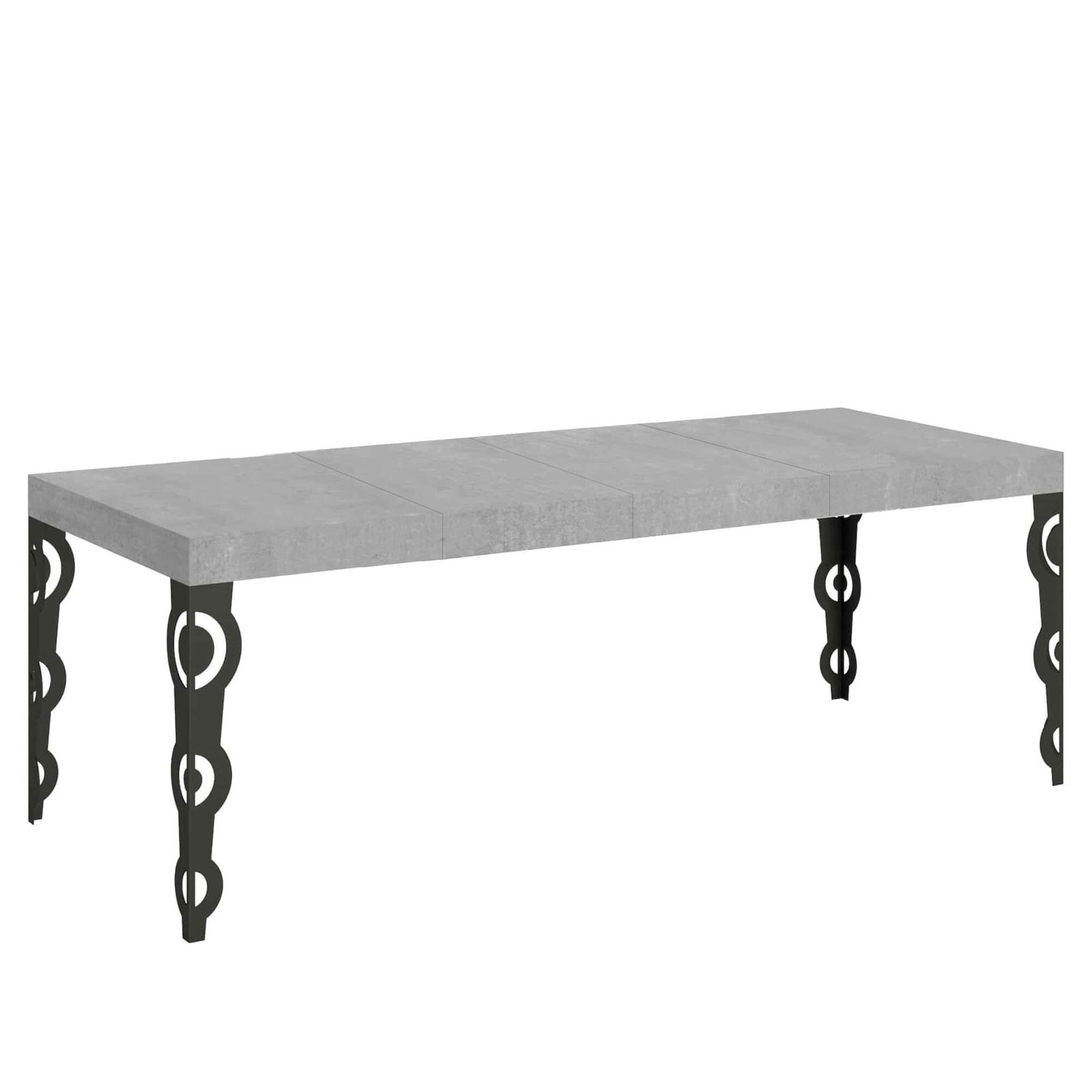Tavolo da pranzo Allungabile - KARAMAY PREMIUM Dimensioni: 90x200/304, Colore: Cemento