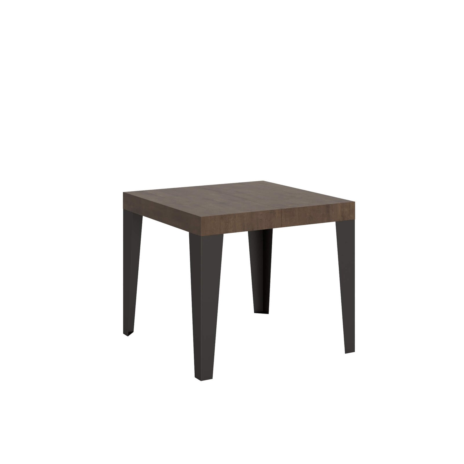 Tavolo da pranzo Allungabile - FLAME Colore: Noce, Bordo: In tinta, Dimensioni: 90x90/246