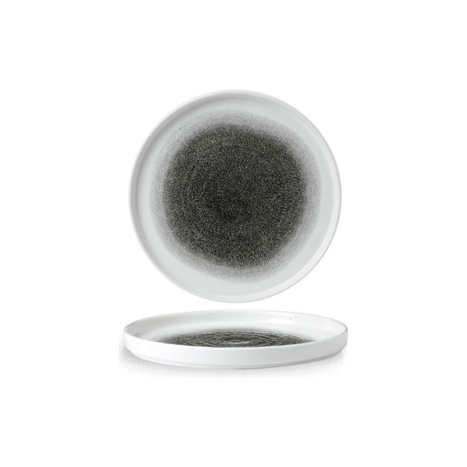 Churchill Piatto Piano 26cm Raku Quartz Black
