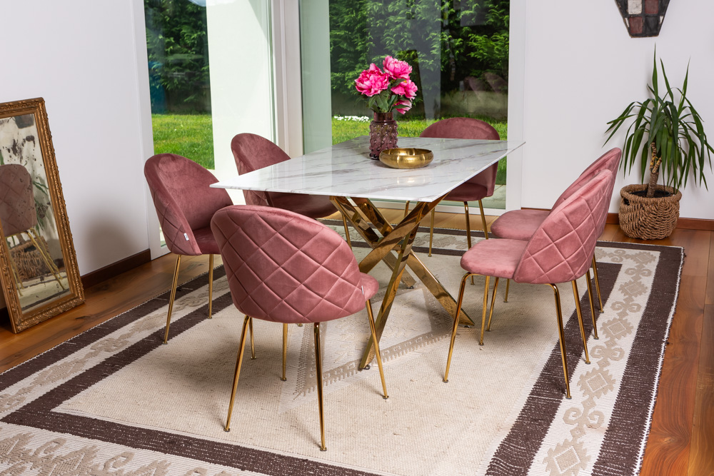 Tavolo Pranzo Rettangolare Piano in Vetro Gambe Incrociate Acciaio 190x60 MORGAN - Foto 32 di 44