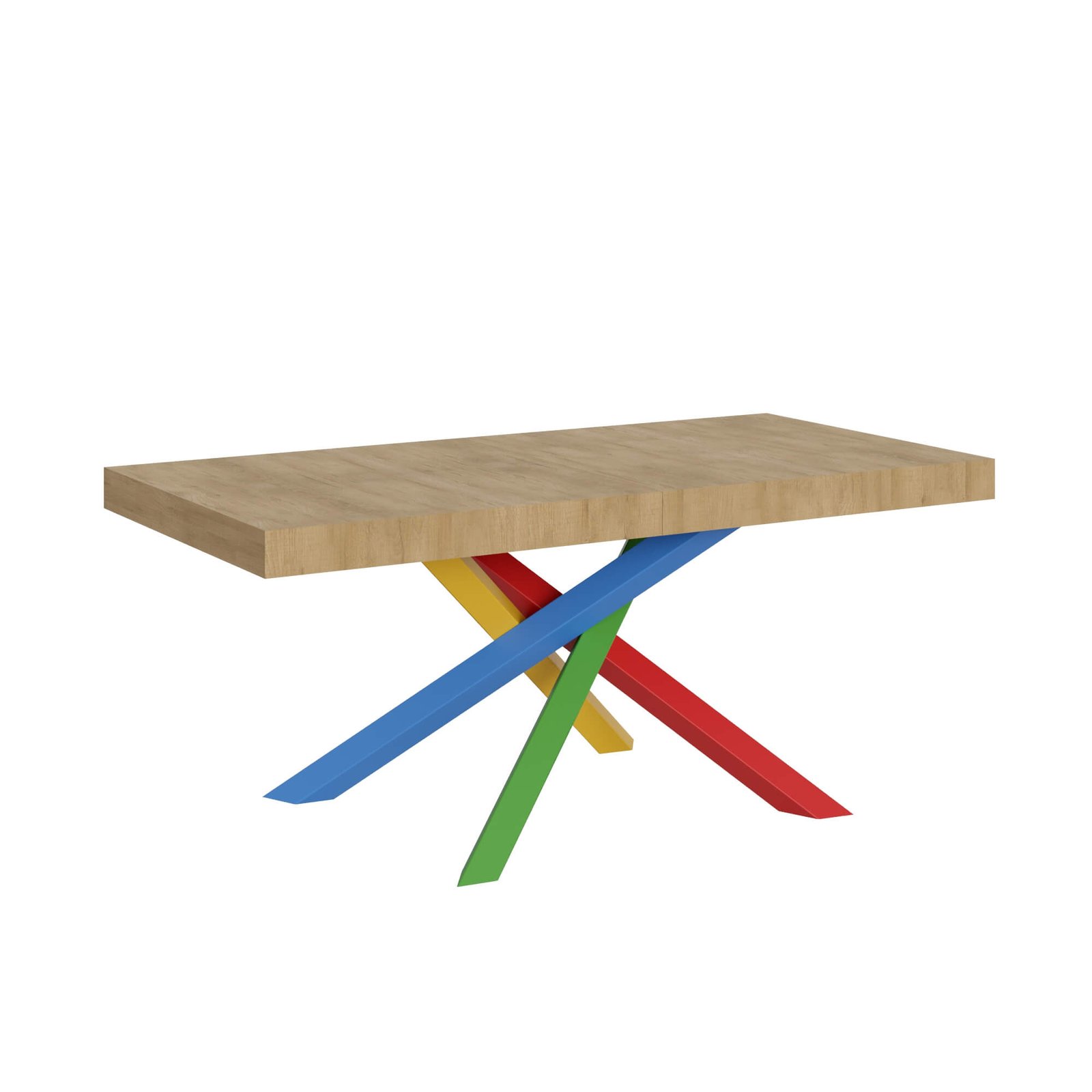 Tavolo da pranzo Allungabile - VOLANTIS Dimensioni: 180x90/440, Bordo: In tinta, Telaio: 4/B, Colore: Quercia Natura