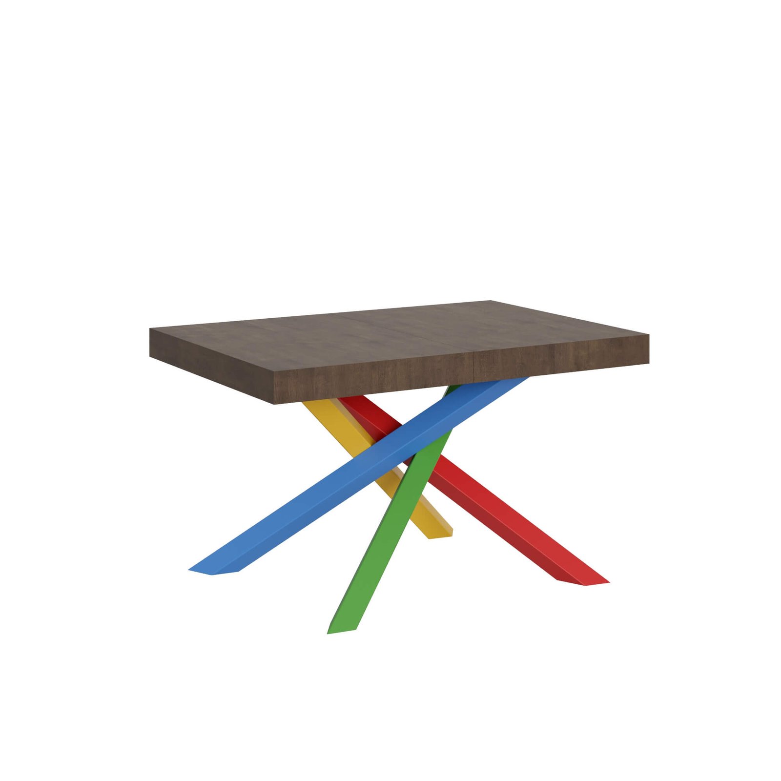 Tavolo da pranzo Allungabile - VOLANTIS Colore: Noce, Bordo: In tinta, Telaio: 4/B, Dimensioni: 130x90/390