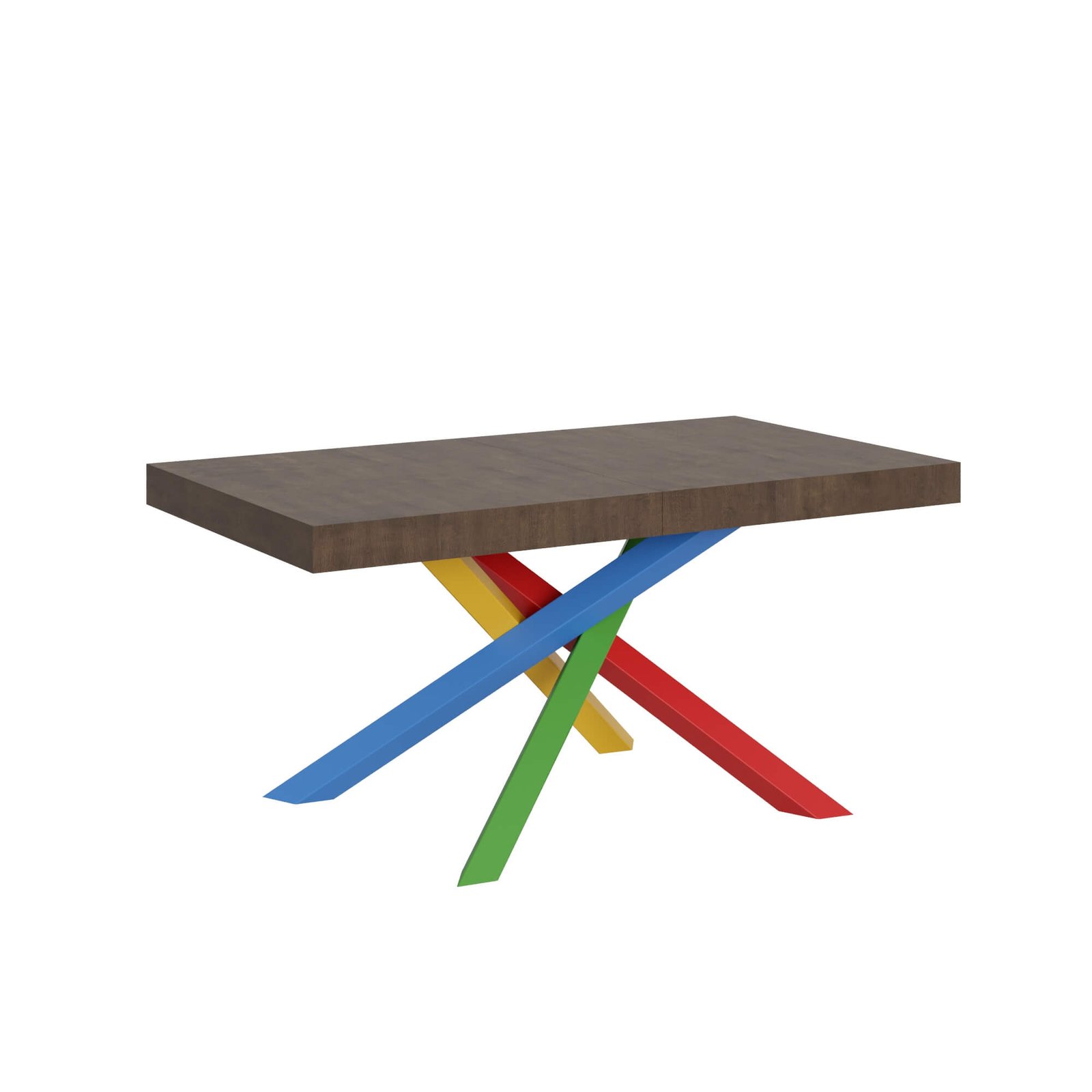 Tavolo da pranzo Allungabile - VOLANTIS Colore: Noce, Bordo: In tinta, Dimensioni: 160x90/264, Telaio: 4/B