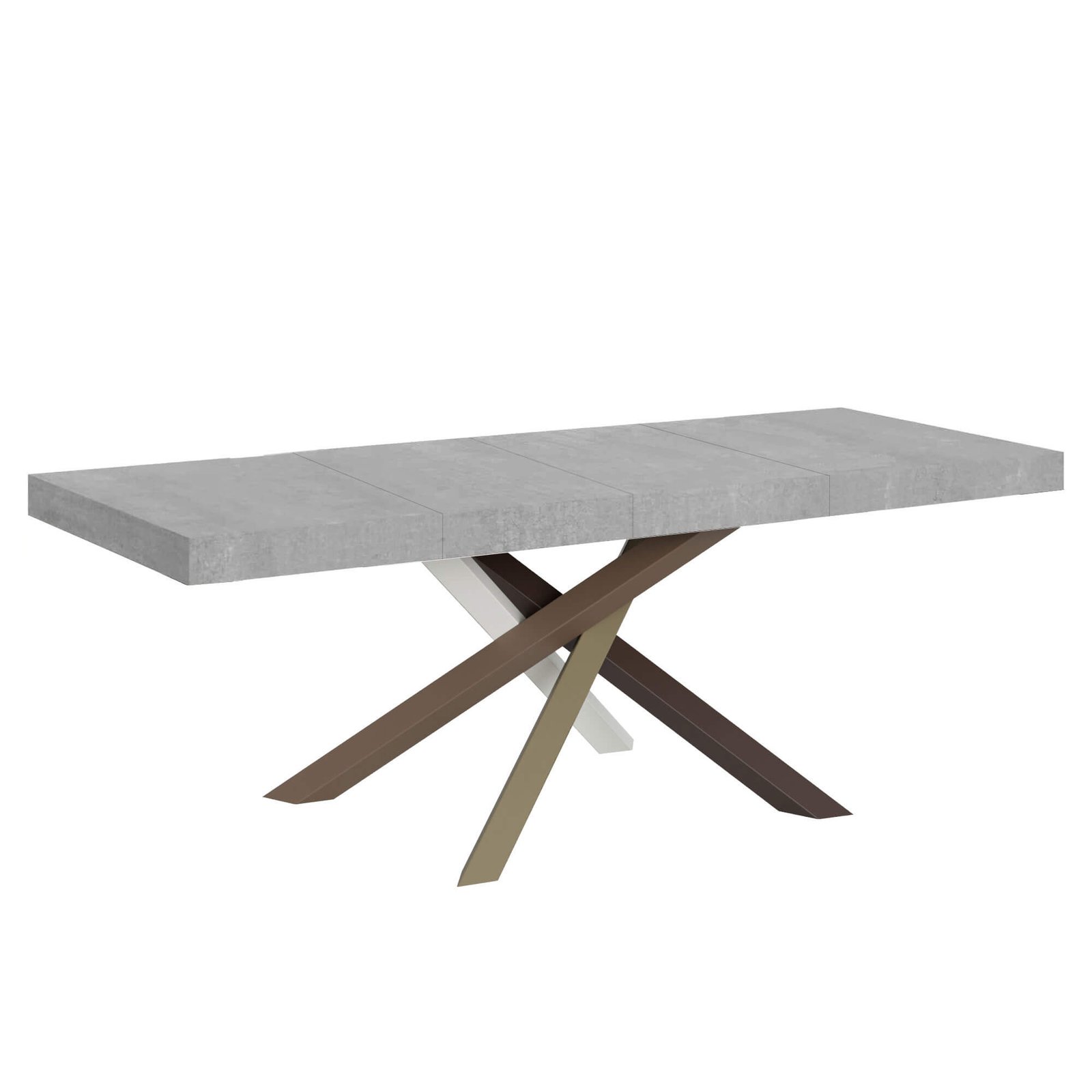 Tavolo da pranzo Allungabile - VOLANTIS PREMIUM Telaio: 4/C, Colore: Cemento, Dimensioni: 200x90/460