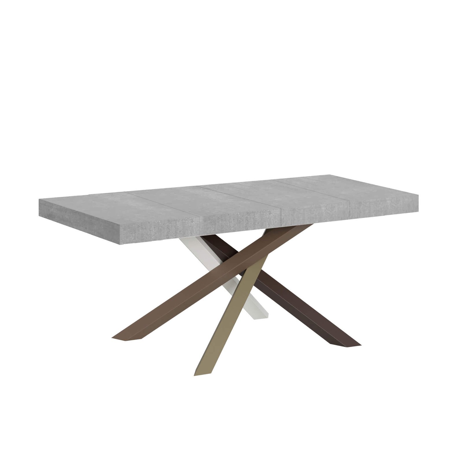 Tavolo da pranzo Allungabile - VOLANTIS PREMIUM Dimensioni: 140x90/244, Telaio: 4/C, Colore: Cemento