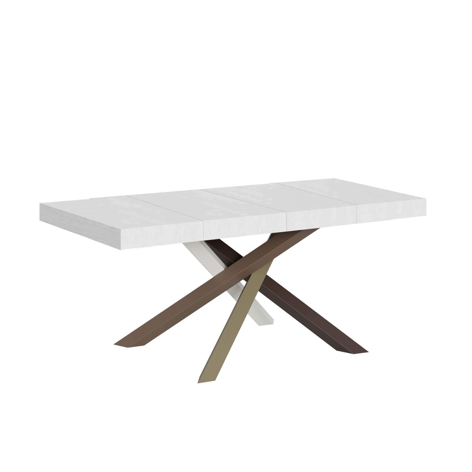Tavolo da pranzo Allungabile - VOLANTIS PREMIUM Colore: Bianco Frassino, Dimensioni: 140x90/244, Telaio: 4/C
