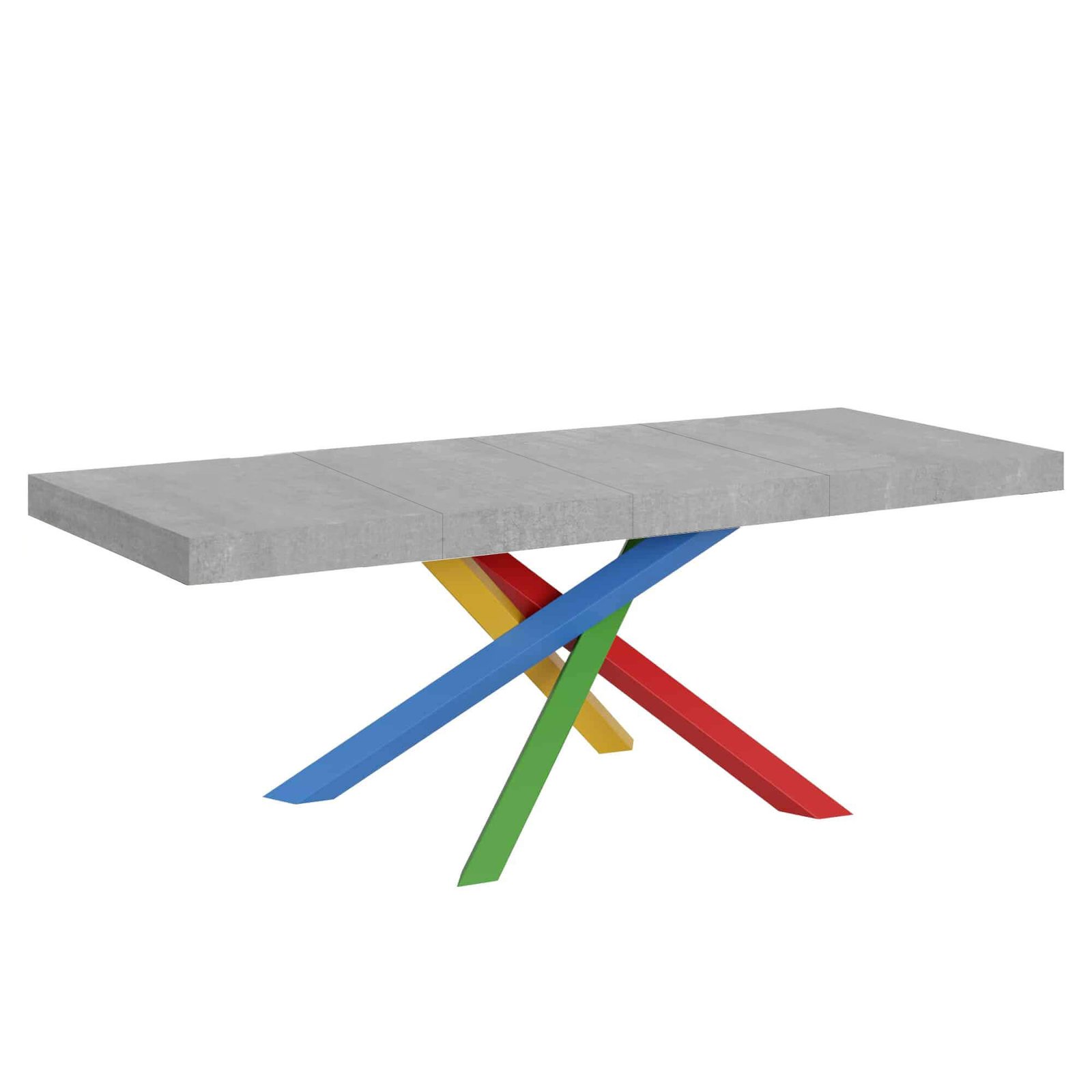 Tavolo da pranzo Allungabile - VOLANTIS PREMIUM Telaio: 4/B, Dimensioni: 200x90/304, Colore: Cemento
