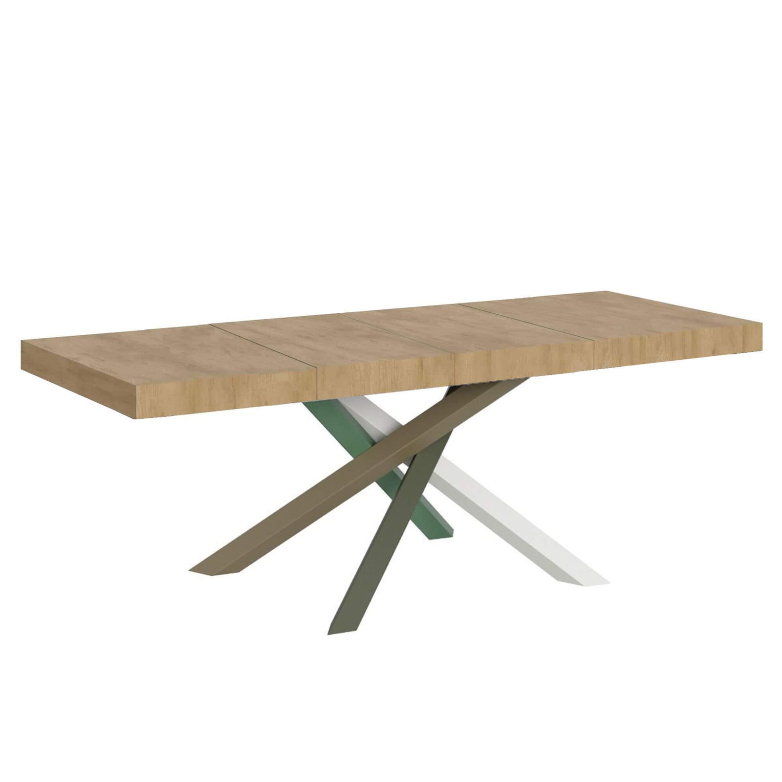 Tavolo da pranzo Allungabile - VOLANTIS PREMIUM Dimensioni: 180x90/284, Colore: Quercia Natura, Telaio: 4/A