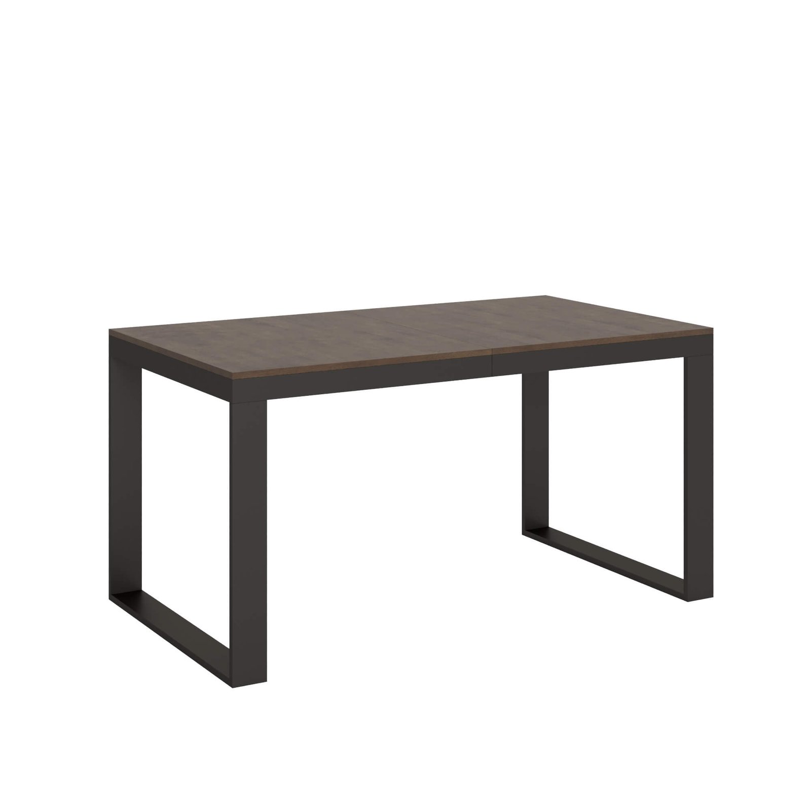 Tavolo da pranzo Allungabile - TECNO Bordo: Antracite, Dimensioni: 90x160/420, Colore: Noce