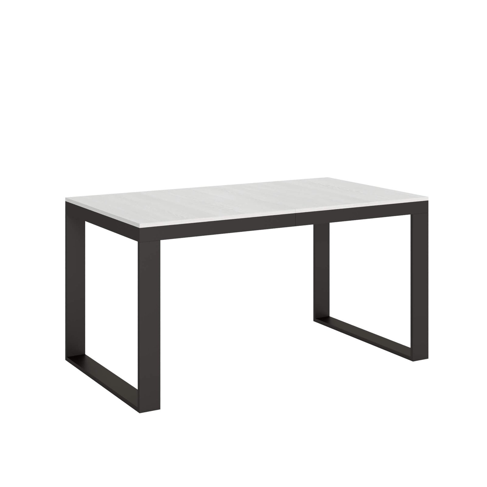 Tavolo da pranzo Allungabile - TECNO Bordo: Antracite, Dimensioni: 90x160/420, Colore: Bianco Frassino