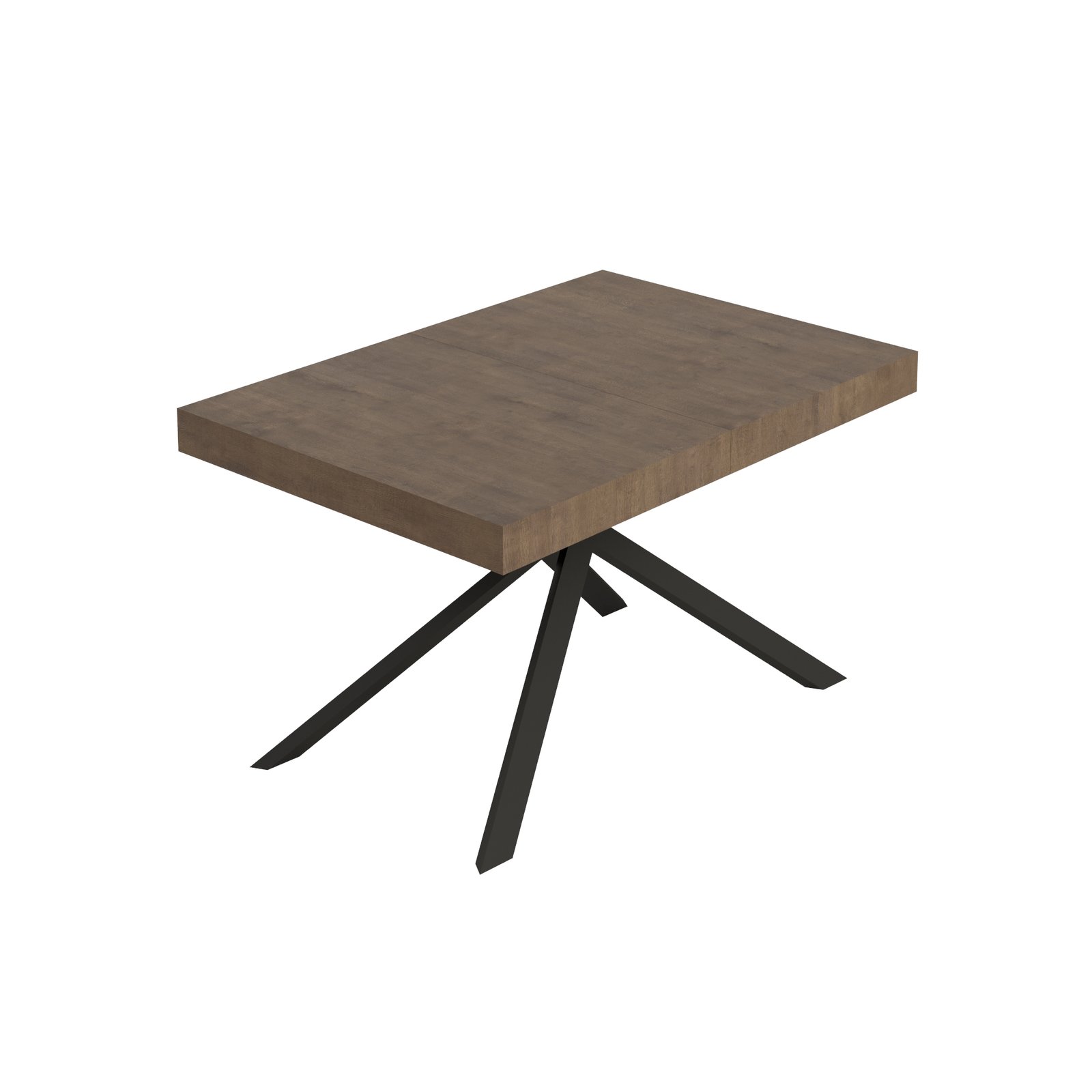 Tavolo da pranzo Allungabile - NIKET Telaio: Antracite, Colore: Noce, Dimensioni: 140x90/400
