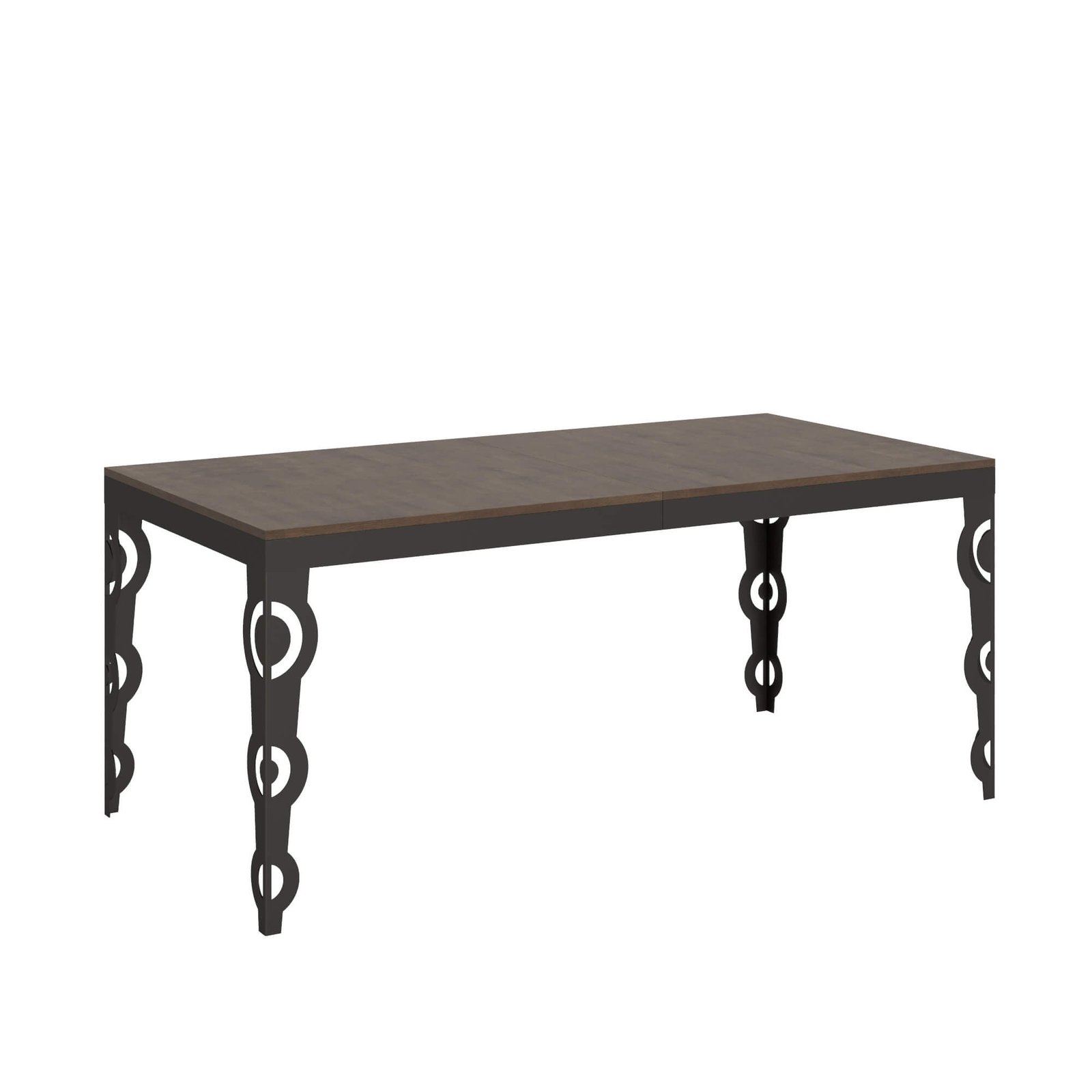 Tavolo da pranzo Allungabile - KARAMAY Dimensioni: 90x180/440, Colore: Noce, Bordo: Antracite