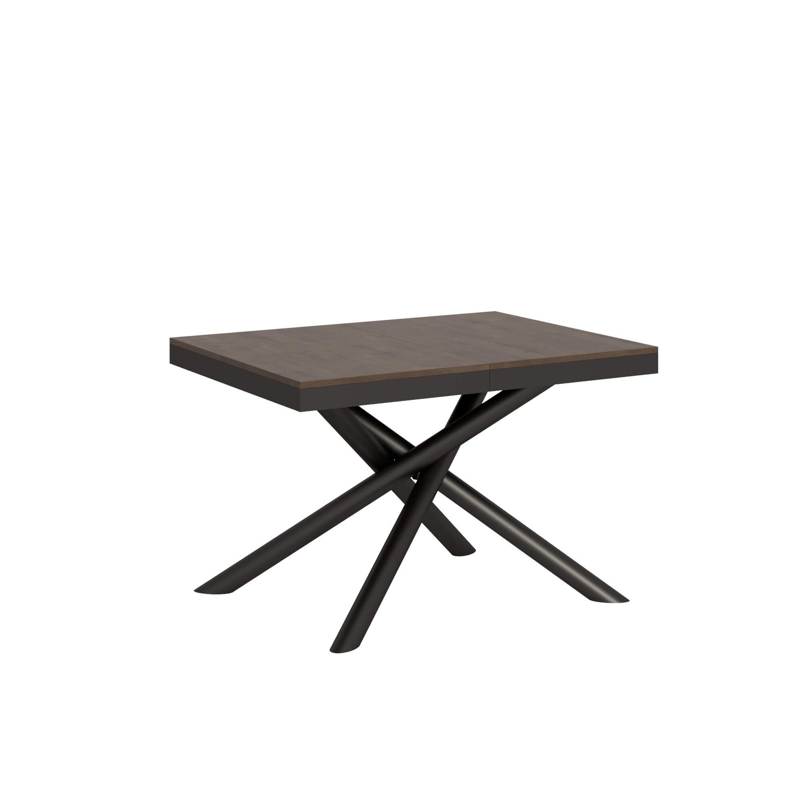 Tavolo da pranzo Allungabile - FAMAS Colore: Noce, Dimensioni: 90x120/380, Bordo: Antracite
