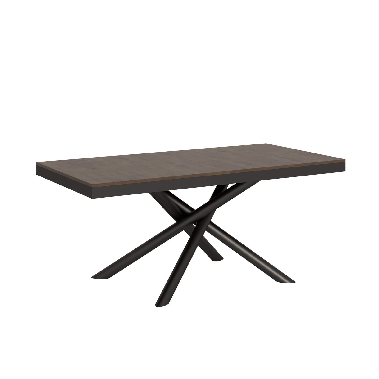 Tavolo da pranzo Allungabile - FAMAS Colore: Noce, Dimensioni: 90x180/284, Bordo: Antracite