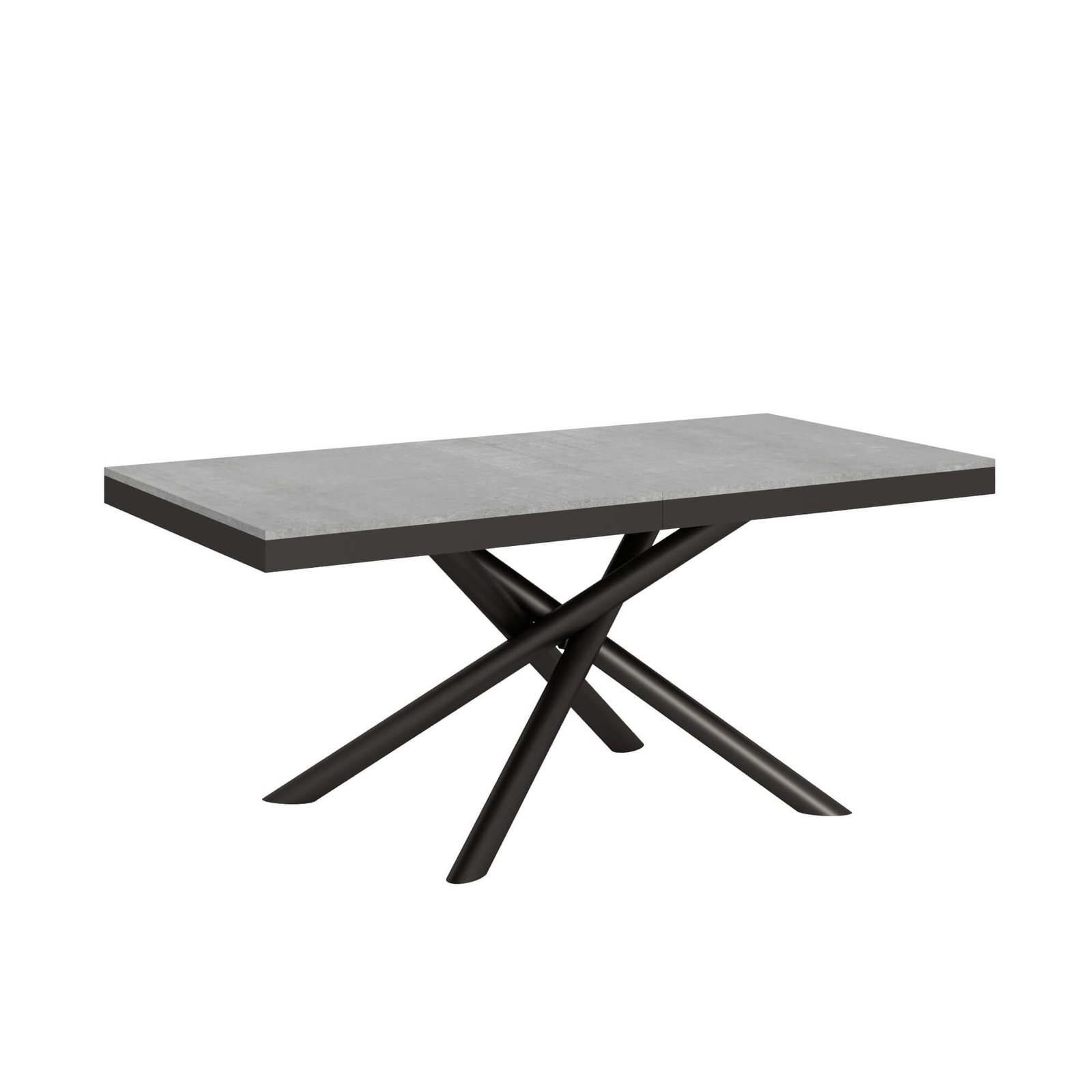 Tavolo da pranzo Allungabile - FAMAS Colore: Cemento, Dimensioni: 90x180/284, Bordo: Antracite