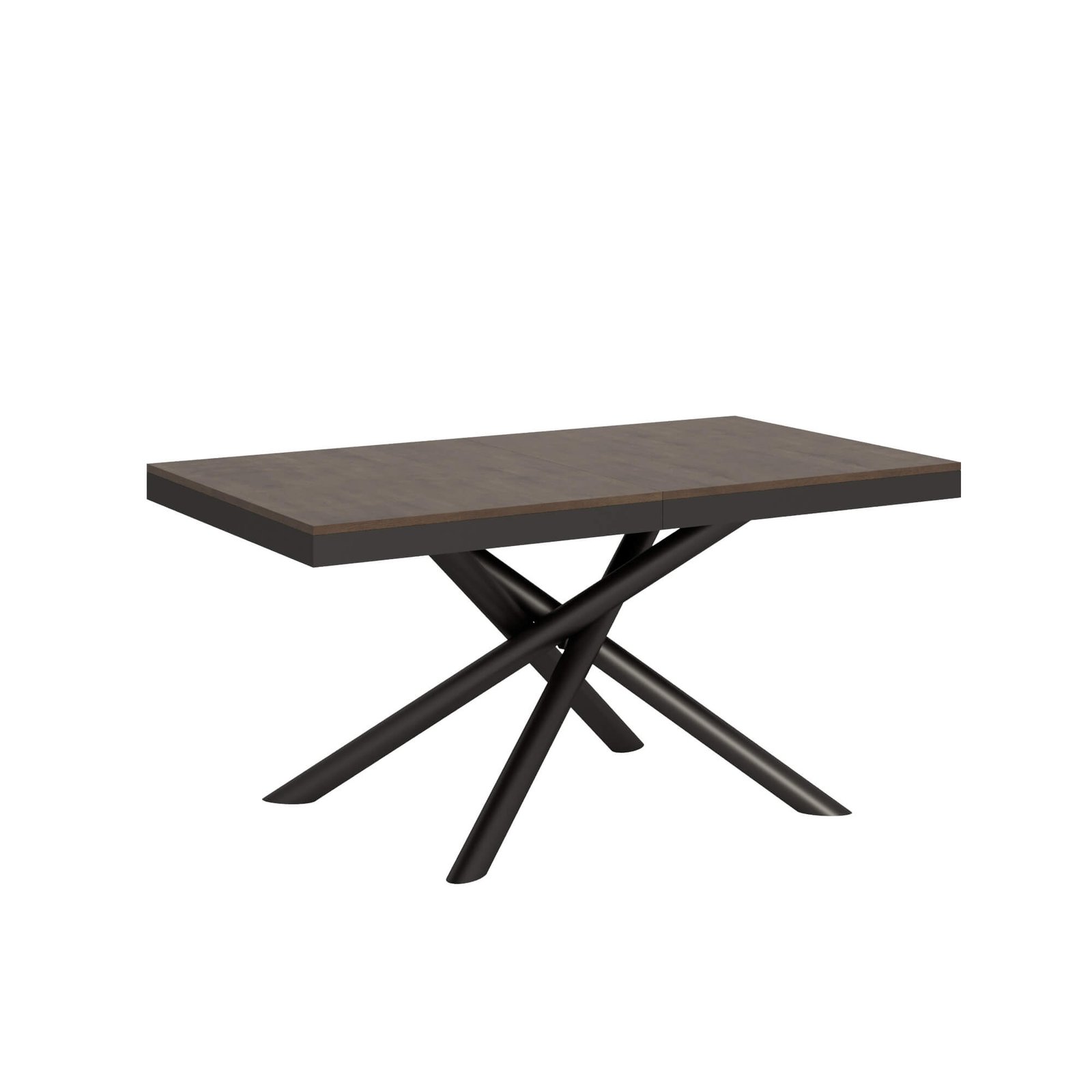 Tavolo da pranzo Allungabile - FAMAS Colore: Noce, Dimensioni: 90x160/264, Bordo: Antracite