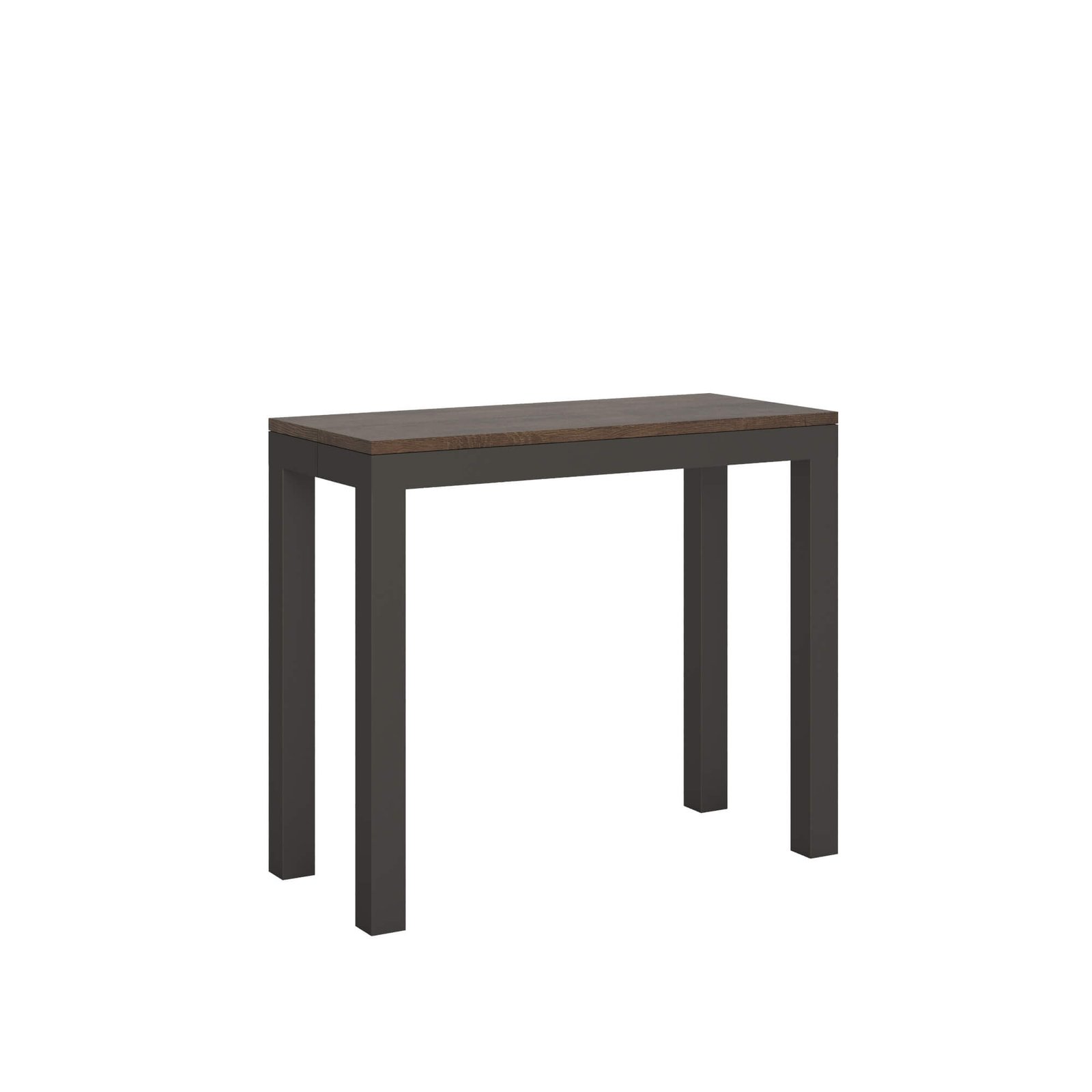 Consolle allungabile - EVERYDAY Colore: Noce, Bordo: Antracite, Dimensioni: 90x40/196