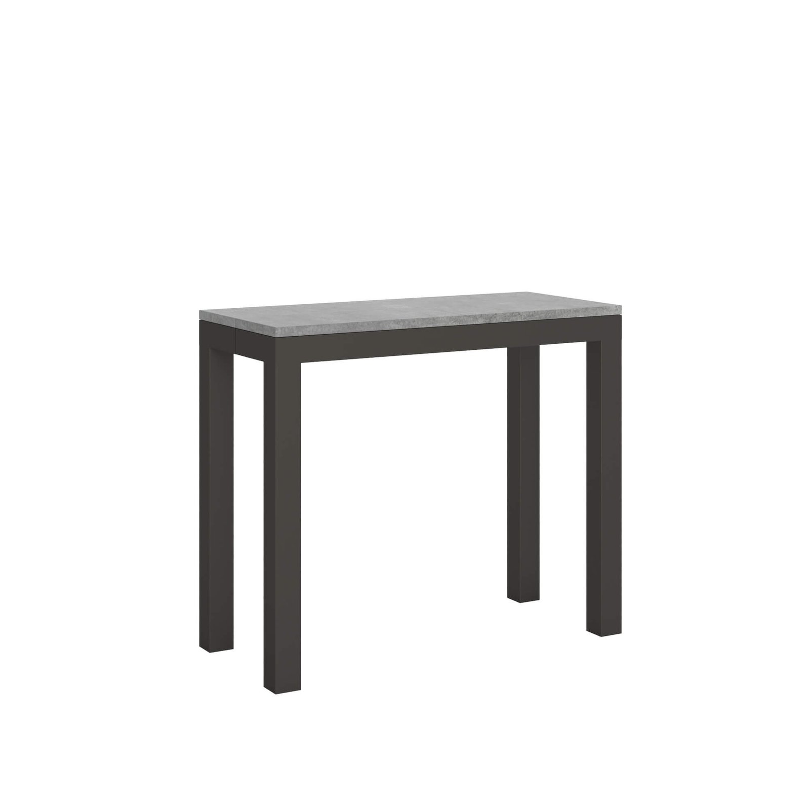 Consolle allungabile - EVERYDAY Dimensioni: 90x40/300, Bordo: Antracite, Colore: Cemento