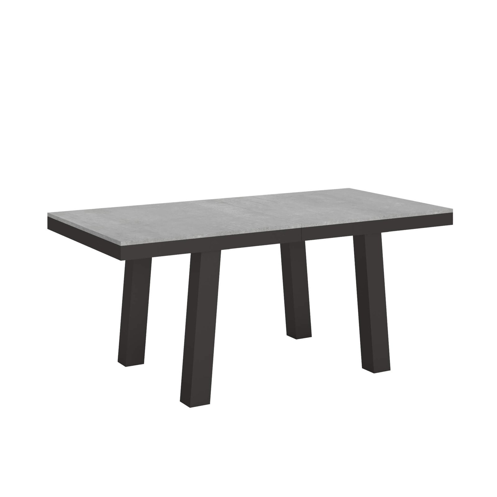 Tavolo da pranzo Allungabile - BRIDGE Colore: Cemento, Dimensioni: 90x180/284, Bordo: Antracite