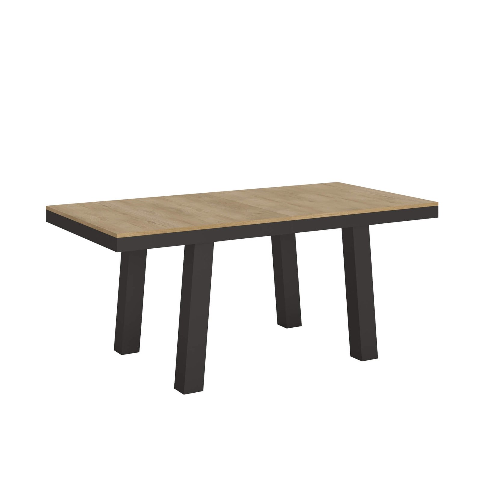 Tavolo da pranzo Allungabile - BRIDGE Dimensioni: 90x180/284, Bordo: Antracite, Colore: Quercia Natura