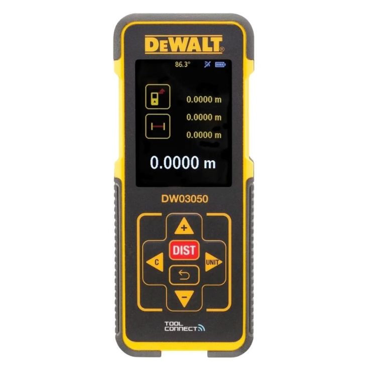 Misuratore di distanze DeWalt 50 metri raggio rosso TOOL CONNECT - DW03050-XJ