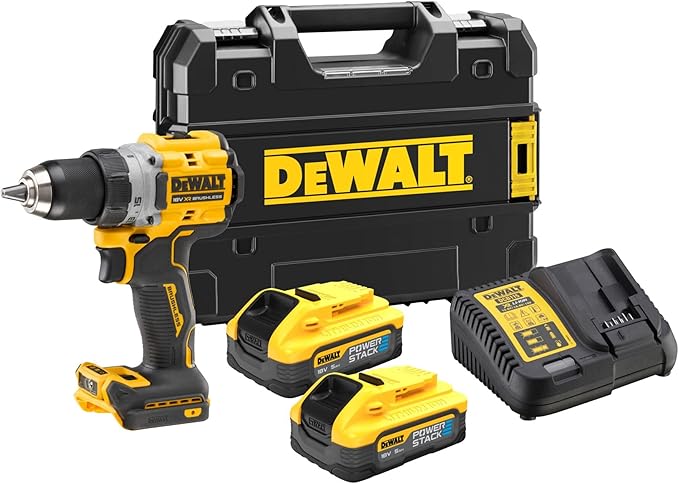 Trapano a batteria con percussione brushless DeWalt 18V Powerstack 90nm DCD800H2T