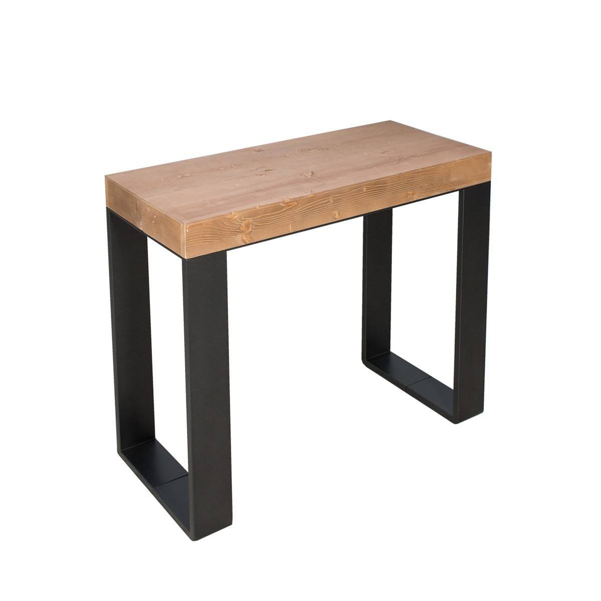 Consolle allungabile - TECNO Dimensioni: 90x40/290, Telaio: Antracite, Colore: Abete Tinto, Bordo: In tinta