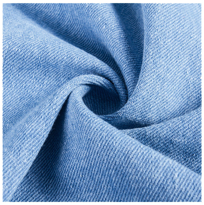 Tessuto Abbigliamento Moda JEANS DENIM Doppio Cotone Celeste Bagno Chiaro - Foto 3 di 4