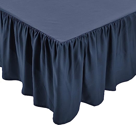 Quilted Quilted Swivel Flounce Double Bed Drawer Ruffle Skirt - Picture 12 of 13