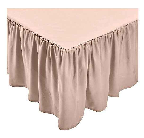 Quilted Quilted Swivel Flounce Double Bed Drawer Ruffle Skirt - Picture 10 of 13