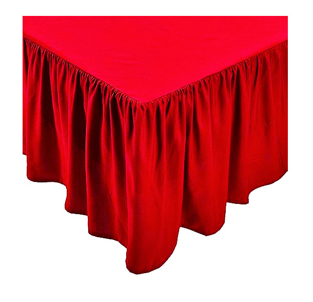 Quilted Quilted Swivel Flounce Double Bed Drawer Ruffle Skirt - Picture 7 of 13