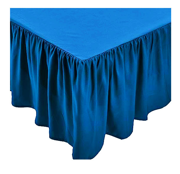 Quilted Quilted Swivel Flounce Double Bed Drawer Ruffle Skirt - Picture 6 of 13