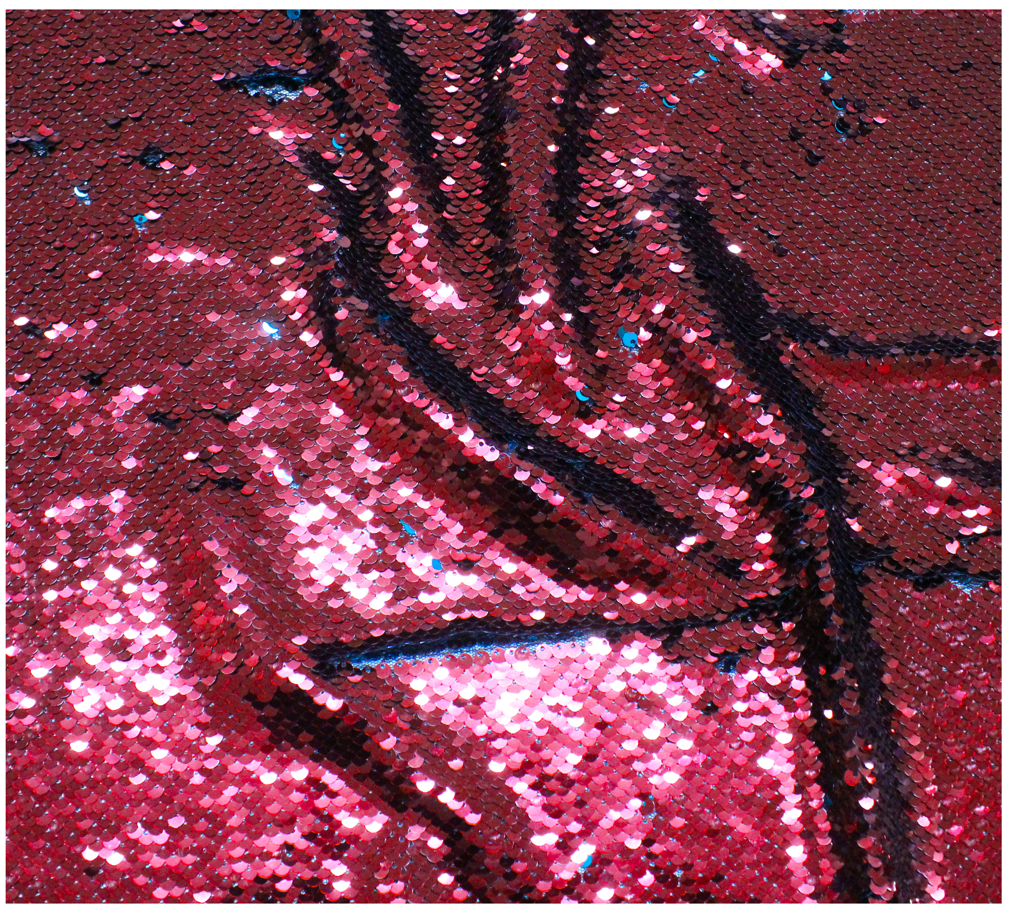 Tessuto Moda Paillette SEQUIN Lustrini Cambia Colore COLOR CHANGING Ballo 50x130 - Foto 3 di 7