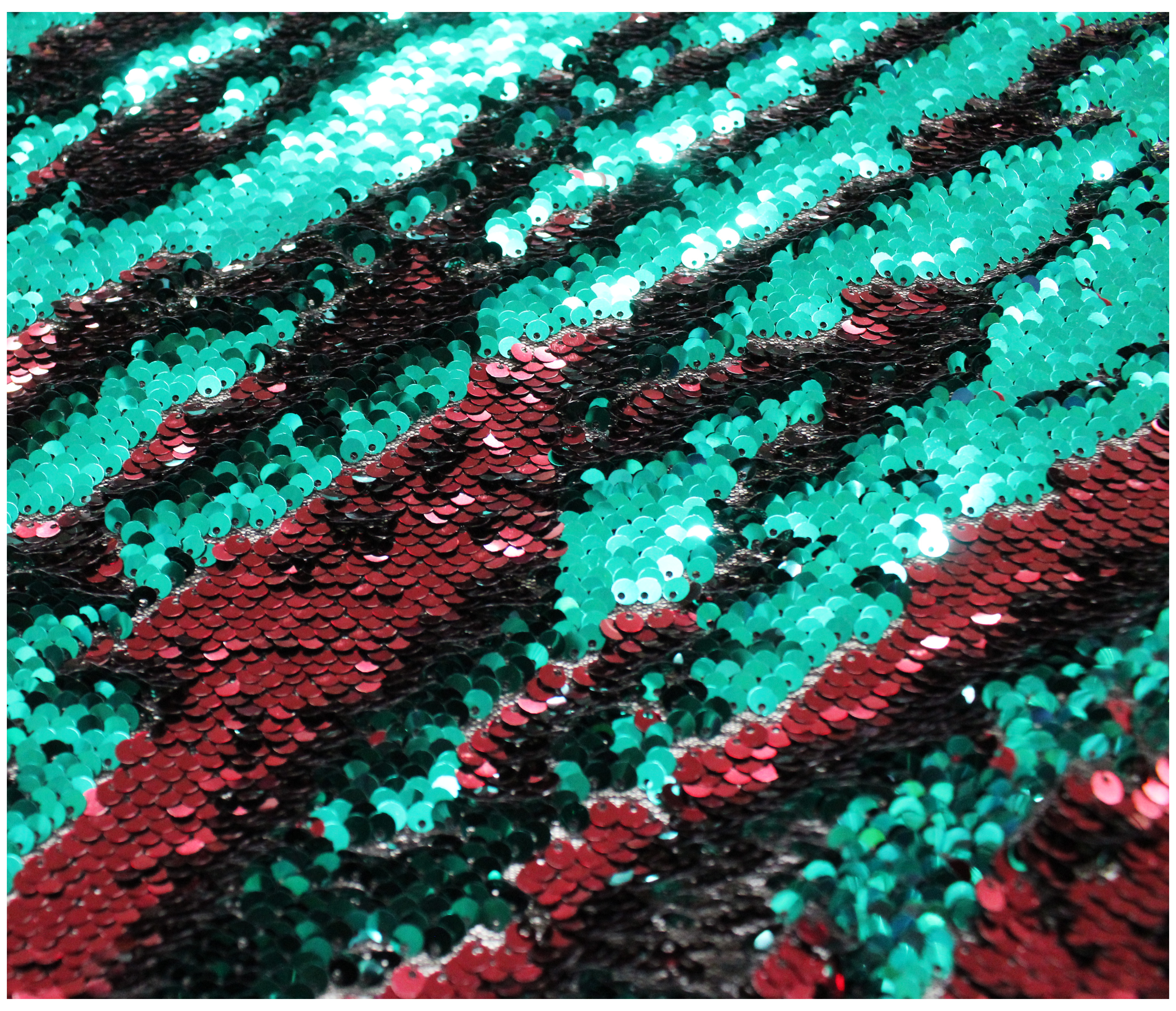Tessuto Moda Paillette SEQUIN Lustrini Cambia Colore COLOR CHANGING Ballo 50x130 - Foto 2 di 7