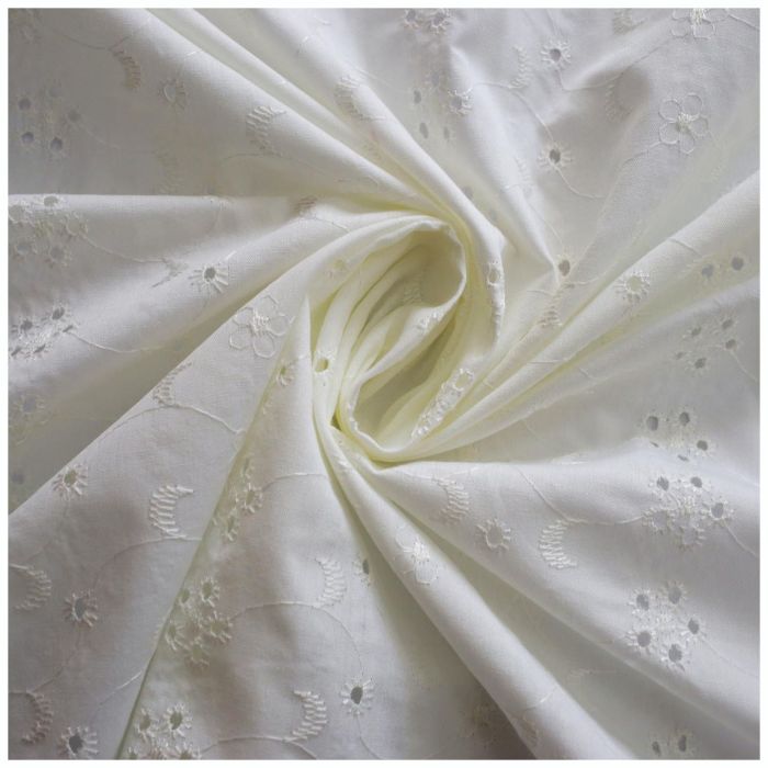 Tessuto Cotone Abbigliamento Pizzo SANGALLO SAN GALLO Vari Colori 50x140cm - Foto 7 di 25