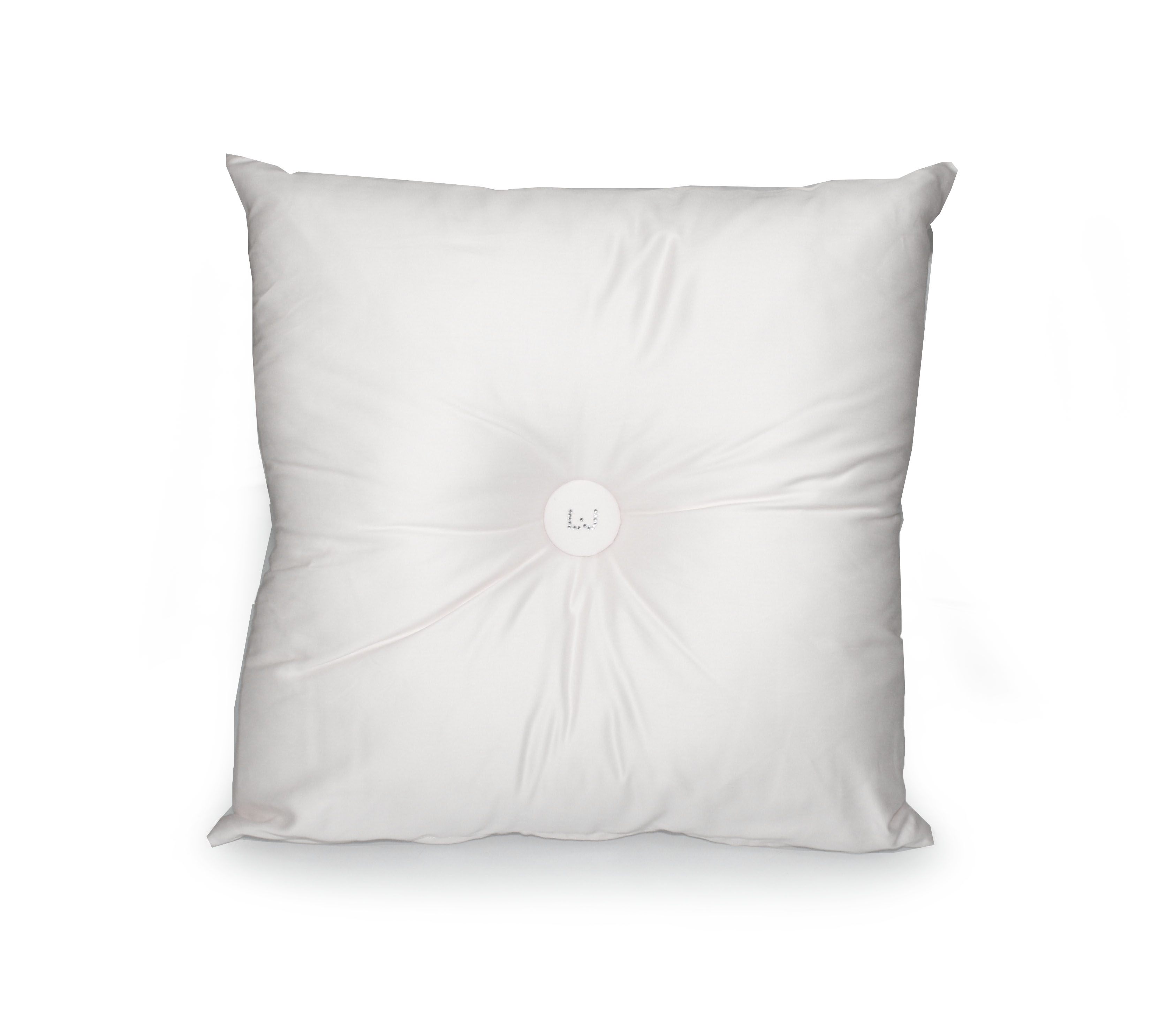 Cuscino Arredo Casa Rasatello LIUJO Bottone FITTED LIU JO Logo LJ Strass 40x40 - Foto 12 di 13