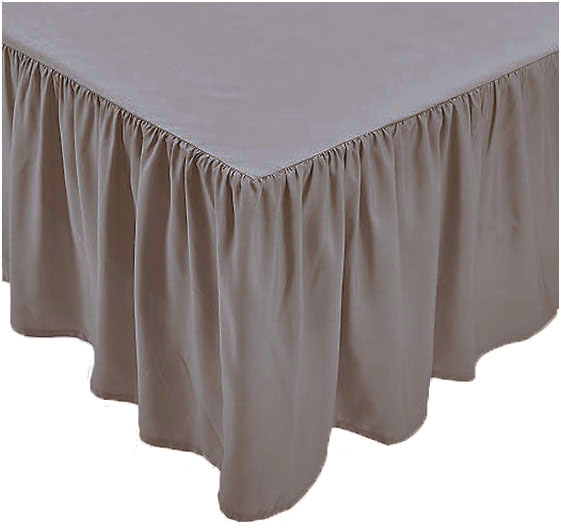 Quilted Quilted Swivel Flounce Double Bed Drawer Ruffle Skirt - Picture 11 of 13
